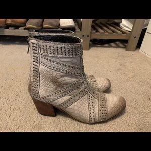 Freebird Snake Skin Booties